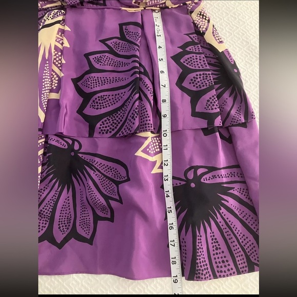 Anthropologie Hand Printed Sariah Limited Edition Very Rare Purple Floral Print - Picture 10 of 16